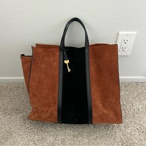 Fossil Carmen Suede Tote Bag